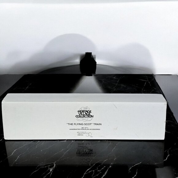 VINTAGE 1990 Dept 56 Heritage Dickens Village The Flying Scot Train Set #5573-5 - Picture 2 of 12